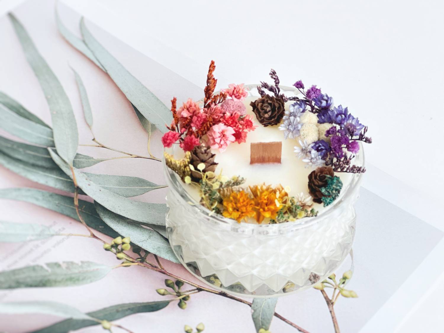 【森系小清新】韩式干花香薰大豆蜡烛工作坊